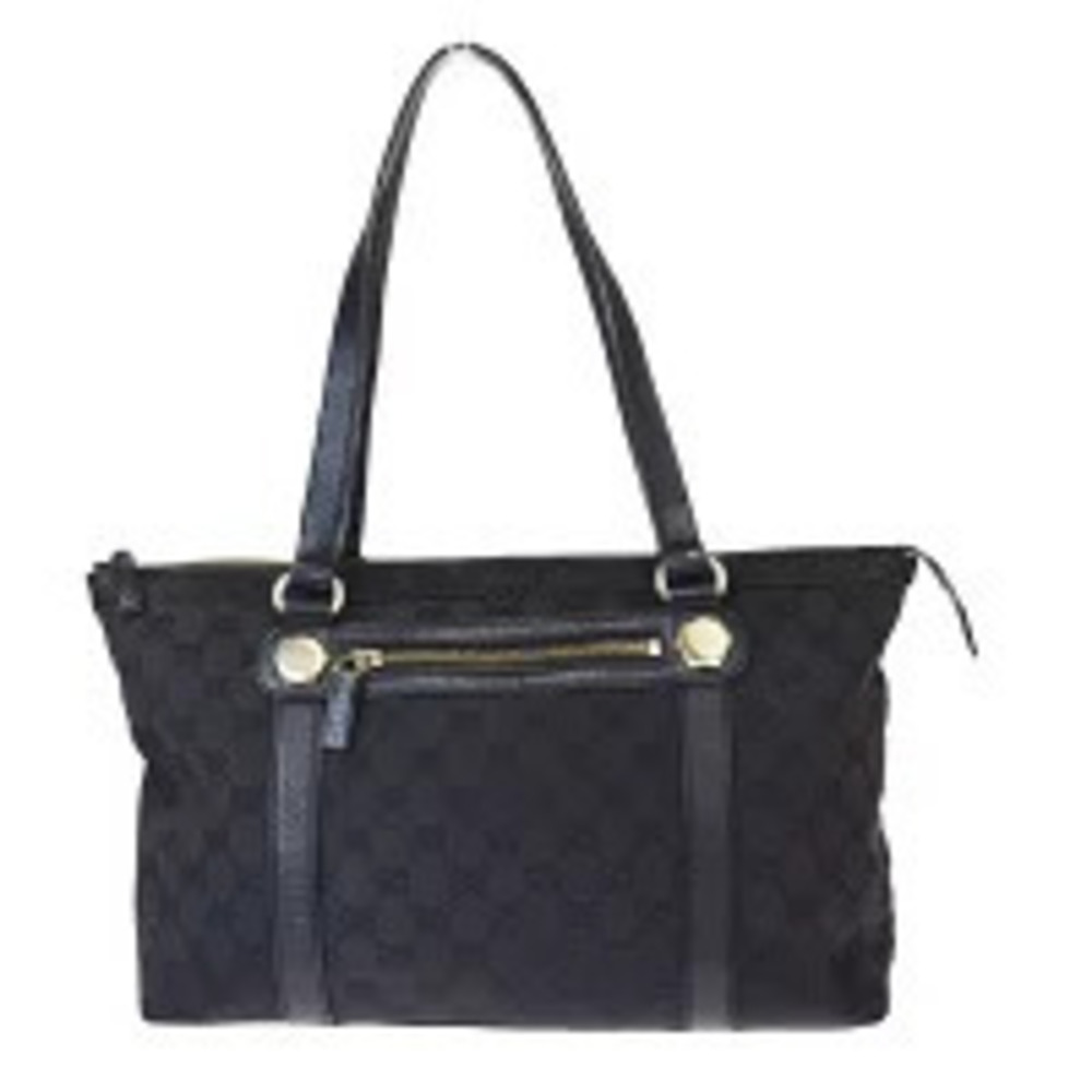 Gucci GG canvas leather shoulder bag black